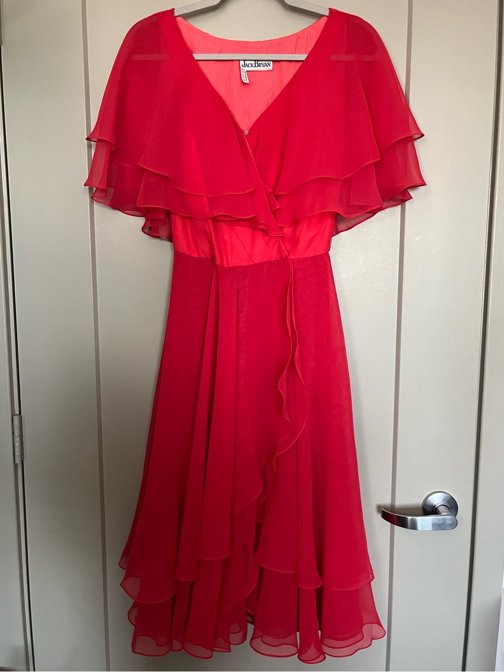 Vintage Pink Layered Midi Dress